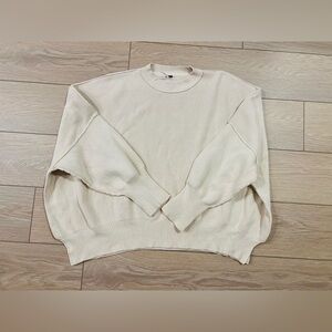 Free people easy street oversized sweater cream size medium